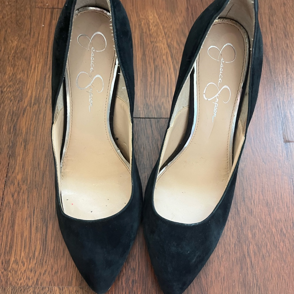 Jessica Simpson Black Suede Heels - Size 8.5